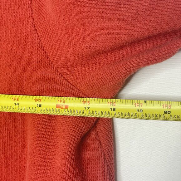 F H Clothing Women's Sweater Sz M Cotton Knit Boho Rust Lagenlook USA Made - Picture 6 of 9